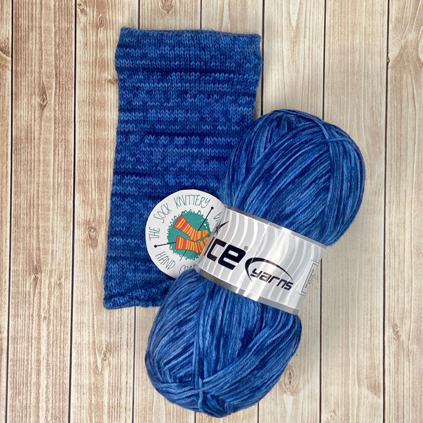 Multicolour Socks - blue shades - sock yarn by Ice Yarns